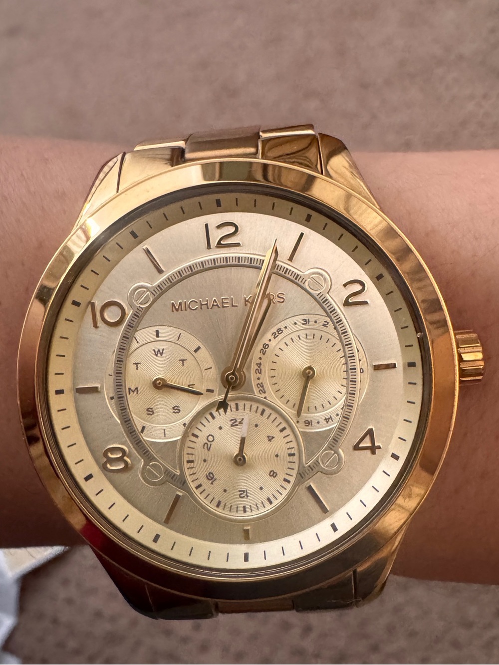 Michael Kors Gold Stainless Steel Chronograph Bracelet Watch MK6588